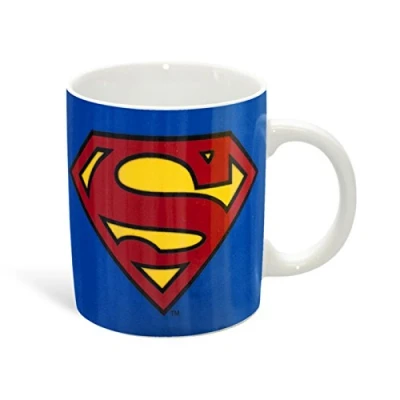 Imagen de Superman Copa Logoshirt, de los tebeos DC, Taza café Azul con Licencia Original del diseño