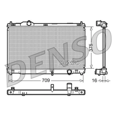Imagen de DENSO DRM51001 Radiador, refrigeración del motor Aluminio 375 709 16 LEXUS: IS 2