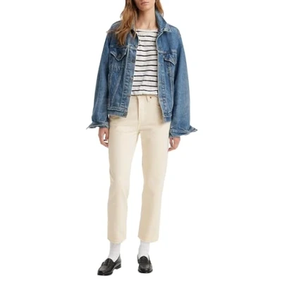 Imagen de Levi&#039;s 501 Crop Vaqueros, Ecru Booper No Damage, 29W / 26L Mujer