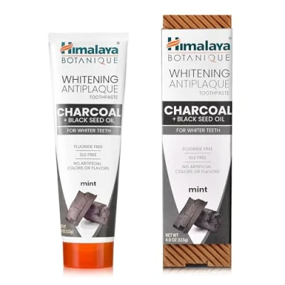 Imagen de Himalaya, Whitening Antiplaque Toothpaste, Charcoal + Black Seed Oil, Mint, 4.0 oz (113 g)