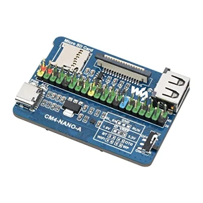 Imagen de Nano Base Board (A) para Raspberry Pi Compute Module 4, Mismo Tamaño Que CM4, con 1xRaspberry 40PIN GPIO, 1xUSB2.0 Tipo A, 1xMIPI CSI 2, 5V/ 2.5A USB C Fuente de Alimentación Interfaz