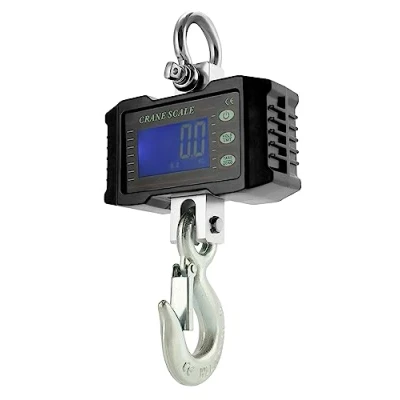 Imagen de QWORK® Báscula colgante Digital, 1000KG, Escala con Gancho Resistente de aluminio, para pesaje muelle, Industria, pesca