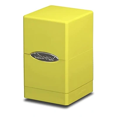 Imagen de Ultra Pro DECKBOX Satin Tower C6 Juego de cartas (amarillo brillante)