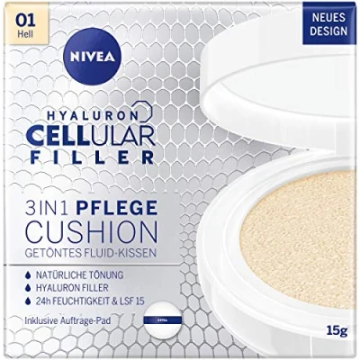 Imagen de Nivea 3 in1 Anti age Cuidado Cojín para películas precortadas naturales y humedad, pieles claras, 15 g