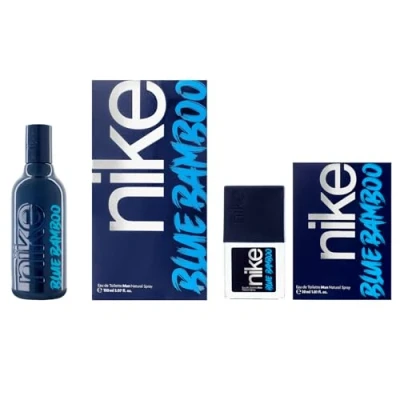 Imagen de NIKE Blue Bamboo, Colonia Hombre, Promoción 150 ml + 30 ml, Pack 2 Productos, Perfume Formato Spray, Eau de Toilette Natural y Masculina, Aroma Aromático Marino Amaderado, Fragancia Fresca