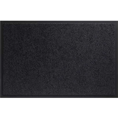 Imagen de ID Mate 406020 Mirande Alfombra Felpudo Fibra Nylon/PVC Recubrimiento Negro 60 x 40 0,9 cm