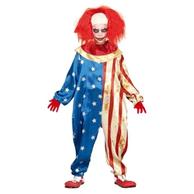Imagen de FIESTAS GUIRCA Disfraz de Payaso Patriota Americano para Niños 7 9 Años