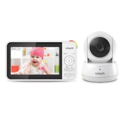 Imagen de VTECH VM924 Camara Vigilancia Bebe, 2600mAh Vigilabebes con Vigilabebés Monitor Inalámbrico de Vídeo LCD 5&quot; Inteligente VOX Visión Nocturna