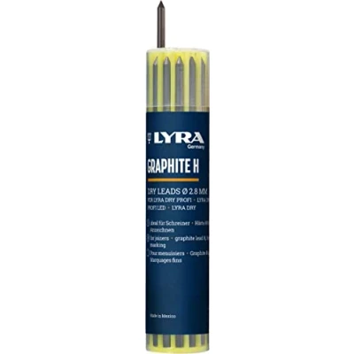 Imagen de Lyra Minas de grafito, 12 unidades, Gris H, ideal para carpintero, resistente Magazin, borrable color 4499111