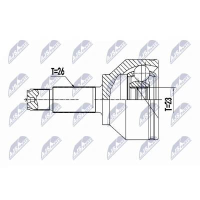 Imagen de NTY NPZ BM 023 Articulación, árbol de transmisión Eje delantero