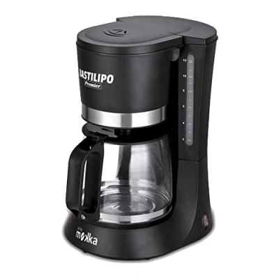 Imagen de Bastilipo Cafetera de GOTEO 12 tazas, negro/acero, 680W, MOKKA