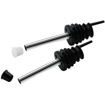 Imagen de Fackelmann Vertedor de Vino, Ayuda para Verter Sin Goteo, Acero Inox y Prolipropileno, 10x2,5cm, 2 ud s