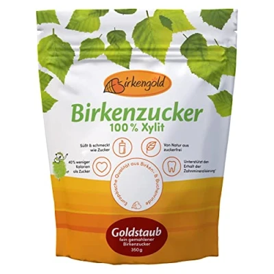 Imagen de Birkengold Xylitol Polvo 350g Calidad de Europa corteza abedul y haya 40% menos calorías vegano