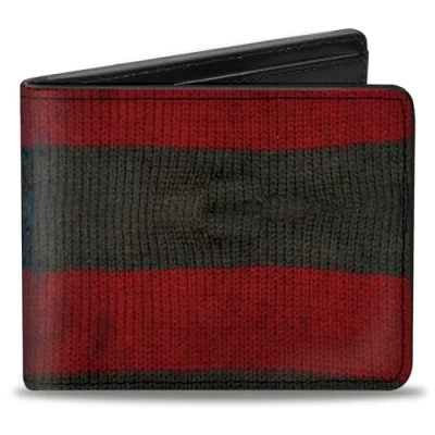 Imagen de Buckle Down Accesorio de Viaje Billetera Plegable, Freddy Krueger, 4.0&quot; x 3.5&quot; para Hombre