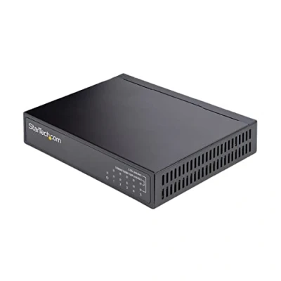 Imagen de StarTech.com Switch Conmutador de Red Ethernet no Gestionado 2,5G Gigabit 5 Puertos 2.5GBASE T Escritorio o Pared Retrocompatible con 10/100/1000Mbps Jumbo 9K (DS52000)