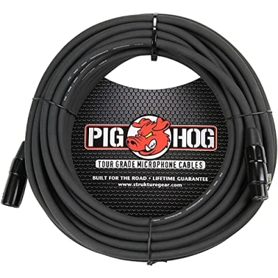 Imagen de Pig Hog PHM3 Cable para micrófono (8 mm, 0,9 m), 50 ft, Negro, 1