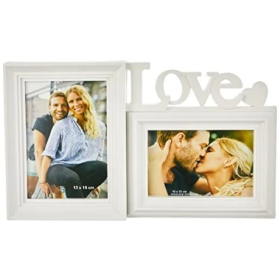 Imagen de ZEP Caracas White Portafotos múltiple, 38 x 23 4,5 cm, Color Blanco
