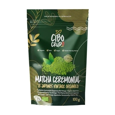 Imagen de Te Matcha Ceremonial Organico en Polvo 100g. Para la Ceremonia del Té. Verde Japones Ecologico. Organic Green Tea Powder.