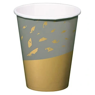 Imagen de Folat B.V. 68487 Vasos Desechables Golden Dawn 250 ml 8 piezas, Multicolor