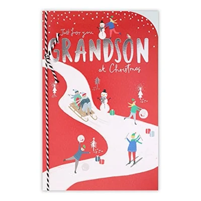 Imagen de Clintons: Tiny People Tarjeta de Navidad para nieto