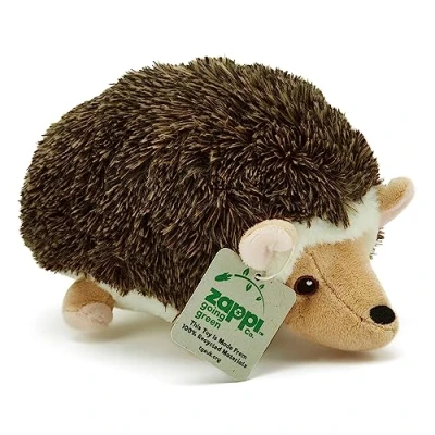 Imagen de Zappi Co Peluche 100% Reciclado de Erizo (21cm Largo) Suave, Mullido, ecológico, colección Animales para recién Nacidos Primer Hijo