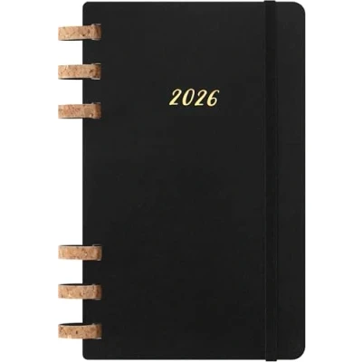 Imagen de Moleskine Life Planner 2026, Agenda Semanal y Mensual Espiral 12 Meses, Cubierta Suave Cierre Elástico, Color Negro, Formato Grande 13x21 cm