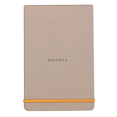Imagen de Clairefontaine ES RHODIA 194352C Cuaderno rígido Webnotepad Touche de Rose A6 Rayado192 Páginas Desmontables Papel Marfil 90 g/mMarcapáginas, Cierre Elástico Cubierta Piel Sintética
