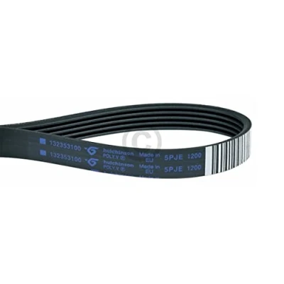 Imagen de Correa trapezoidal 1200PJ5E compatible con AEG 132353100/2 para lavadora y secadora