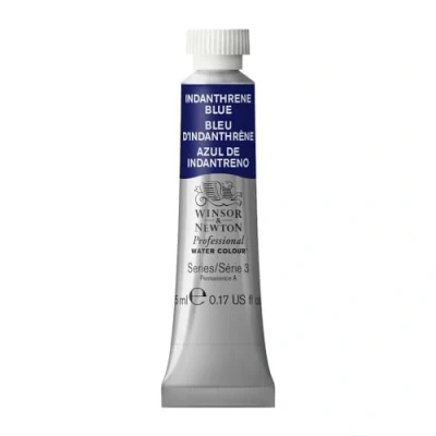 Imagen de Winsor &amp; Newton Acuarela Profesional Pintura De Acuarela, Alta Luminosidad, Resistente a la Luz, Calidad Archivo, Tubo 5ML, Color Azul Indantrona