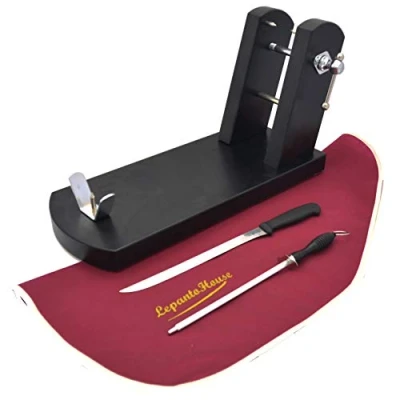 Imagen de LEPANTO JAMONERO Rioja Negro + Cuchillo CHAIRA Cubre Jamon LepantoHouse (CUBREJAMON Burdeos)