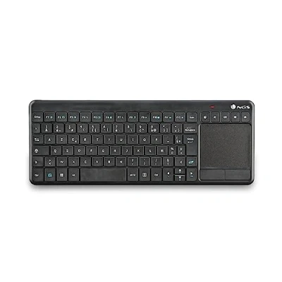 Imagen de Teclado Ngs Tv Warrior Azerty Francés Inalámbrico Con Touchpad Para Smarttv De 2.4 Ghz. Negro