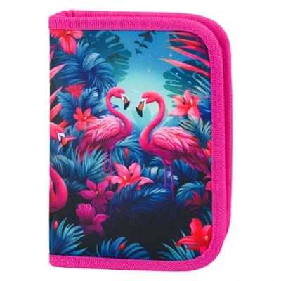 Imagen de Baagl estuche para niñas escolar, lápices, artículos de papelería estuche, escolar (flamencos)