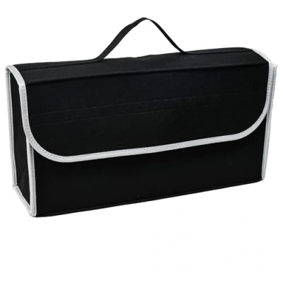 Imagen de Zuxbolf Bolsa de Alamacenamiento para Maletero Coche 50 x 15 24 cm Organizador Fieltro Plegable con Asa y Velcro Portaobjetos Tener en Orden