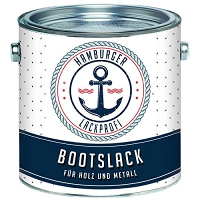 Imagen de Hamburger Lack Profi Barniz para barcos (mate, madera y metal, RAL 2002, 2,5 L)