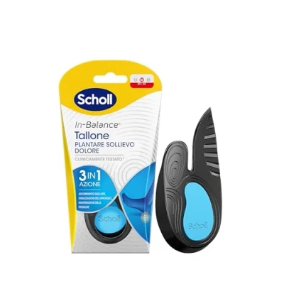 Imagen de Scholl Plantarios In Balance Alivio del dolor con absorción de impactos Para talón, talalgia, tendón Aquiles Talla M hombre o mujer