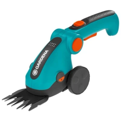 Imagen de Gardena Set de Tijeras cortacésped a batería ComfortCut Li: cortacésped, Mango telescópico con Ruedas, ergonómico y Flexible indicador batería, Cuchillas extraíbles (9889 20)