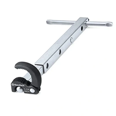 Imagen de DURATECH llave telescópica para lavabo, tubo, capacidad de mandíbula ajustable 10 mm a 32 mm, con mango extensible 250 430 fregadero espacio reducido