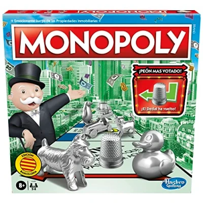 Imagen de Hasbro Gaming Juego de Mesa Monopoly para Mayores 8 años 2 a 6 Jugadores Incluye peones (los Pueden Variar)