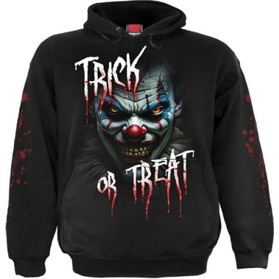 Imagen de Spiral Trick Or Treat Hombre Sudadera con Capucha Negro XL 100% algodón Kapuze mit Tunnelzug Regular