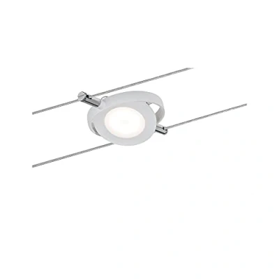 Imagen de Paulmann 94088 Lámpara para sistema de cuerdas RoundMac LED 1x4W 12V DC spot blanco mate incluida fuente luz instalación fija
