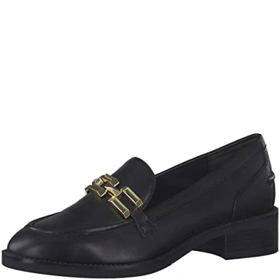 Imagen de Tamaris Mujer Mocasines, señora Zapatillas,Pantuflas,Comfort Lining,TOUCHit,Zapatillas,Zapatos universitarios,Mocasines,Black Matt,38 EU