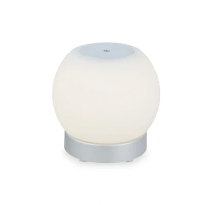 Imagen de BRILONER lámpara de mesa LED a pilas, regulable, cristal sin cable, función táctil, 3.300K blanco cálido, cromo mate, 150x160 mm (HxD)