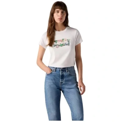 Imagen de Levi&#039;s THE Perfect TEE Camiseta estampada, Mujer, Talla: Small, Coloring book dahlia bw fill bright white