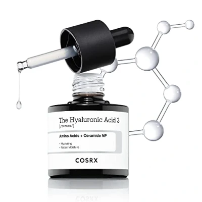 Imagen de COSRX Pure Sodium Hyaluronic Acid 3% Serum, Hidratación y humedad Boosting Serum facial para líneas finas tornillos, Plump &amp; Reparar piel seca, 0.67fl.oz/20ml, sin fragrancia artificial