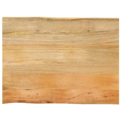 Imagen de vidaXL Tablero de Mesa Borde Natural Madera Maciza Mango 70x60x2,5 cm, Superficie Mesa, Madera, reemplazo