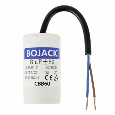 Imagen de BOJACK CBB60 8uf 450V 50/60HZ Condensador de arranque motor, funcionamiento del SH Condensadores, supresión, con alambre