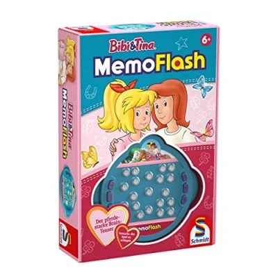 Imagen de Schmidt Spiele 40616 Bibi und Tina Memo Flash Juego Infantil, Color carbón, Exclusivo en Amazon