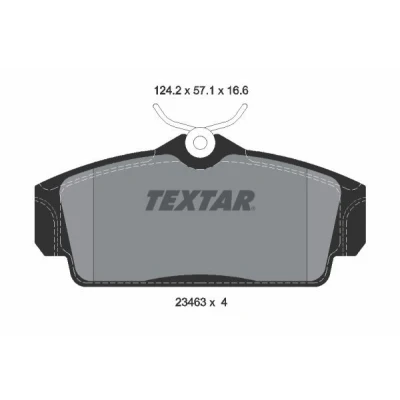 Imagen de TEXTAR 2346302 Juego de pastillas freno no preparado para indicador desgaste NISSAN: Almera II Hatchback, Primera Berlina, 2 Limousine