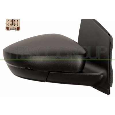 Imagen de Espejo retrovisor Prasco VG0237113 derecha negro manual ajustable desde interior VOLKSWAGEN: Polo V Hatchback
