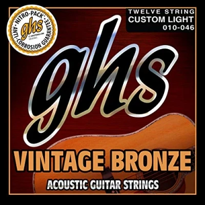 Imagen de GHS VN12CL 10 46 Luz Custom Vintage Bronce 12 String Set